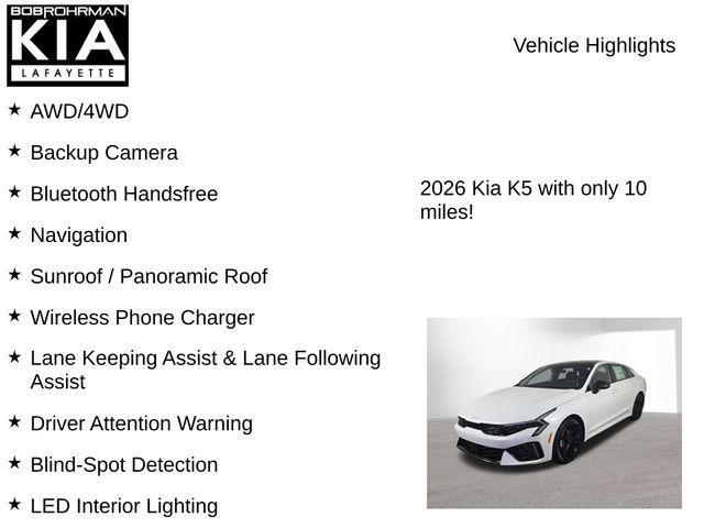 new 2026 Kia K5 car, priced at $32,254