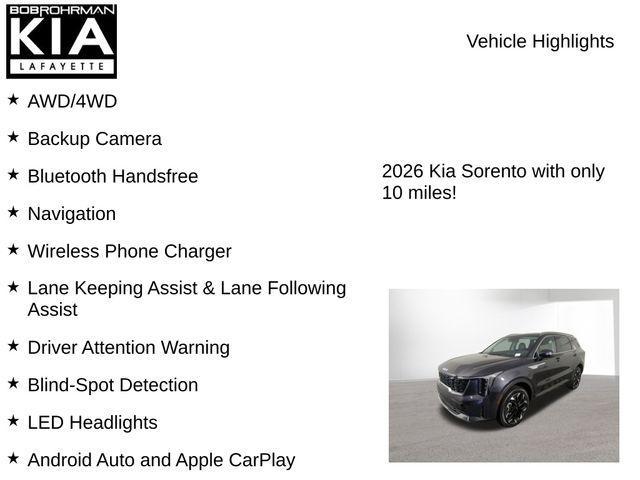 new 2026 Kia Sorento car, priced at $38,265