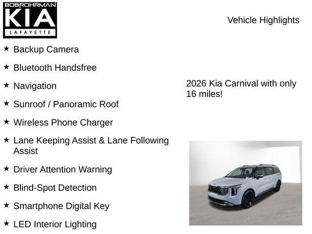 new 2026 Kia Carnival Hybrid car, priced at $48,761
