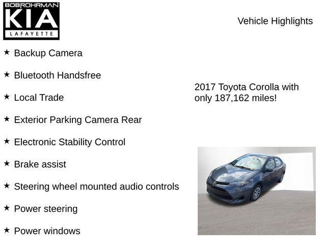 used 2017 Toyota Corolla car, priced at $5,500