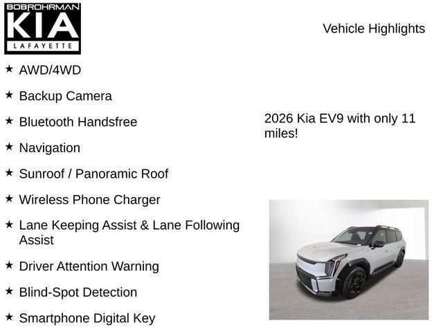 new 2026 Kia EV9 car, priced at $65,829