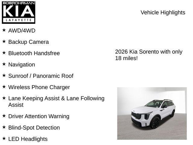 new 2026 Kia Sorento car, priced at $42,314