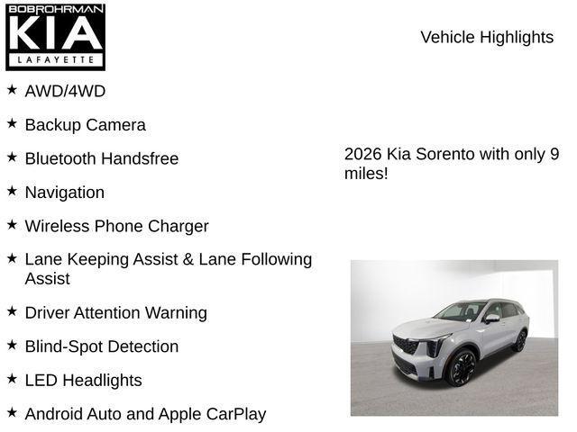new 2026 Kia Sorento car, priced at $38,724