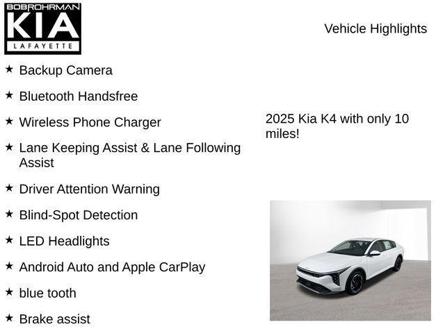new 2025 Kia K4 car, priced at $24,436
