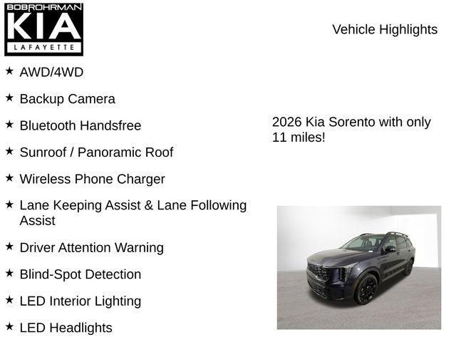 new 2026 Kia Sorento car, priced at $41,292