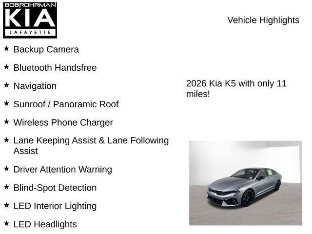 new 2026 Kia K5 car, priced at $29,919