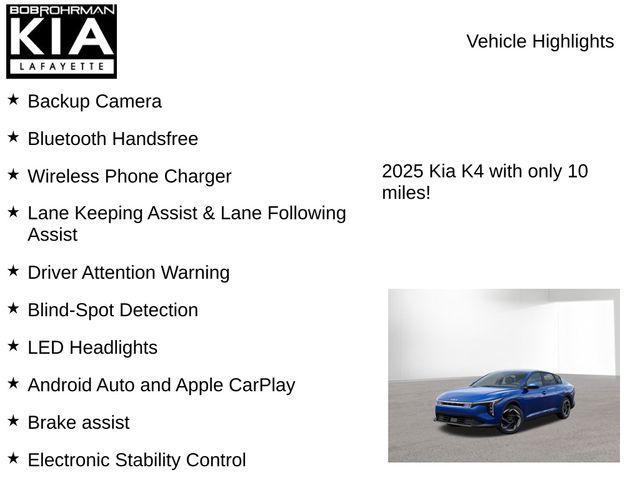 new 2025 Kia K4 car, priced at $24,353