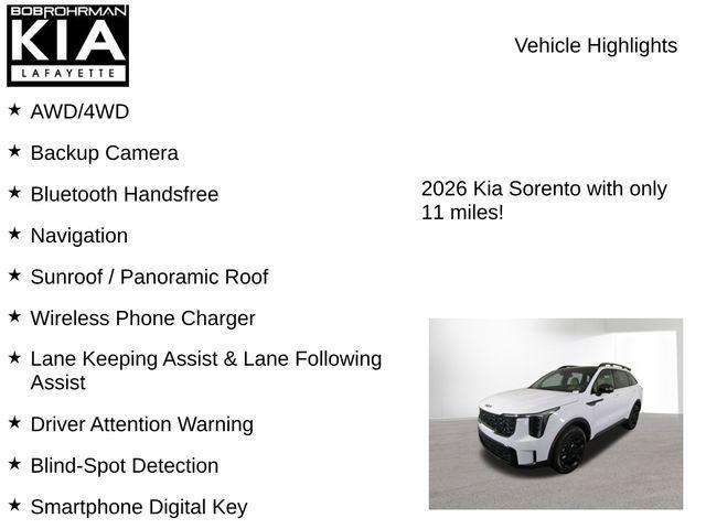new 2026 Kia Sorento car, priced at $45,129