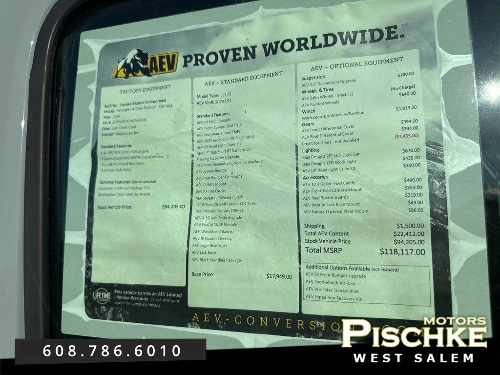 new 2024 Jeep Wrangler car, priced at $110,870