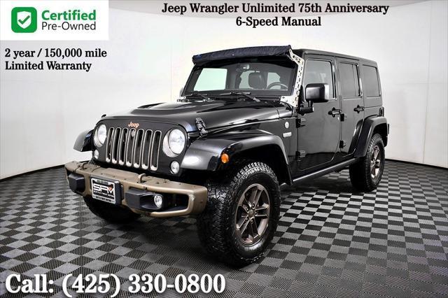 used 2017 Jeep Wrangler Unlimited car, priced at $22,240