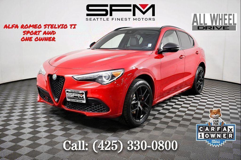 used 2021 Alfa Romeo Stelvio car, priced at $23,450