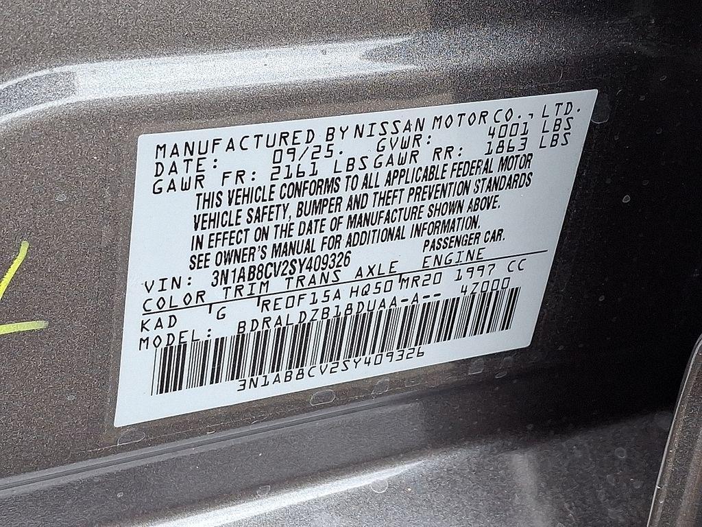 new 2025 Nissan Sentra car, priced at $23,850