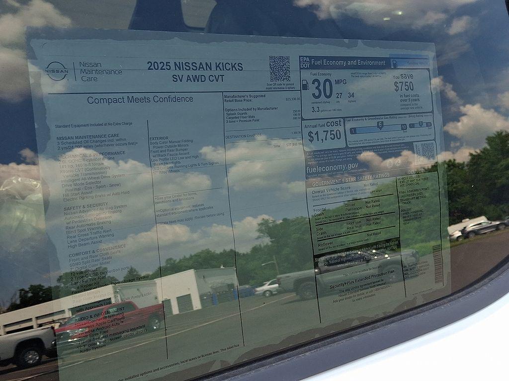 new 2025 Nissan Kicks car, priced at $26,090