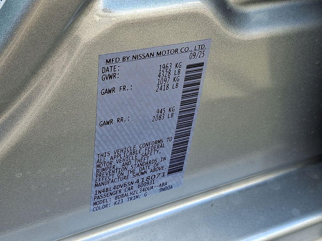 new 2025 Nissan Altima car, priced at $27,665