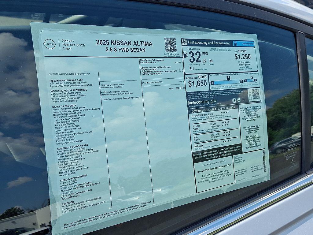 new 2025 Nissan Altima car, priced at $26,250
