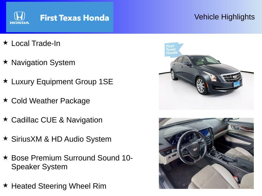 used 2017 Cadillac ATS car, priced at $14,787