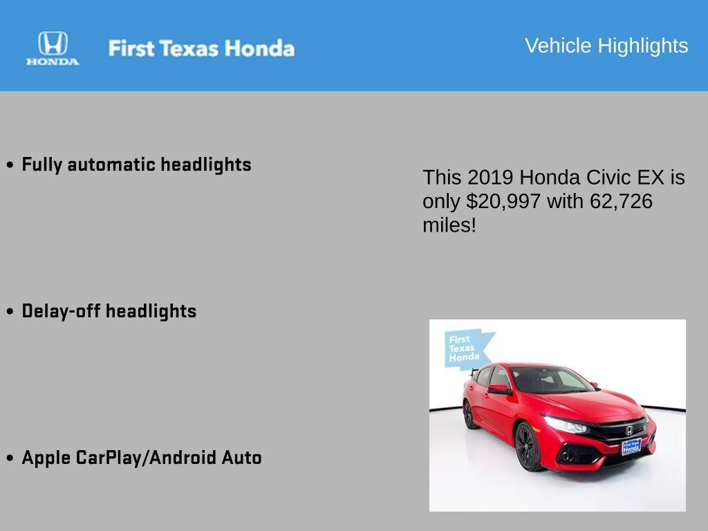 used 2019 Honda Civic car, priced at $20,997