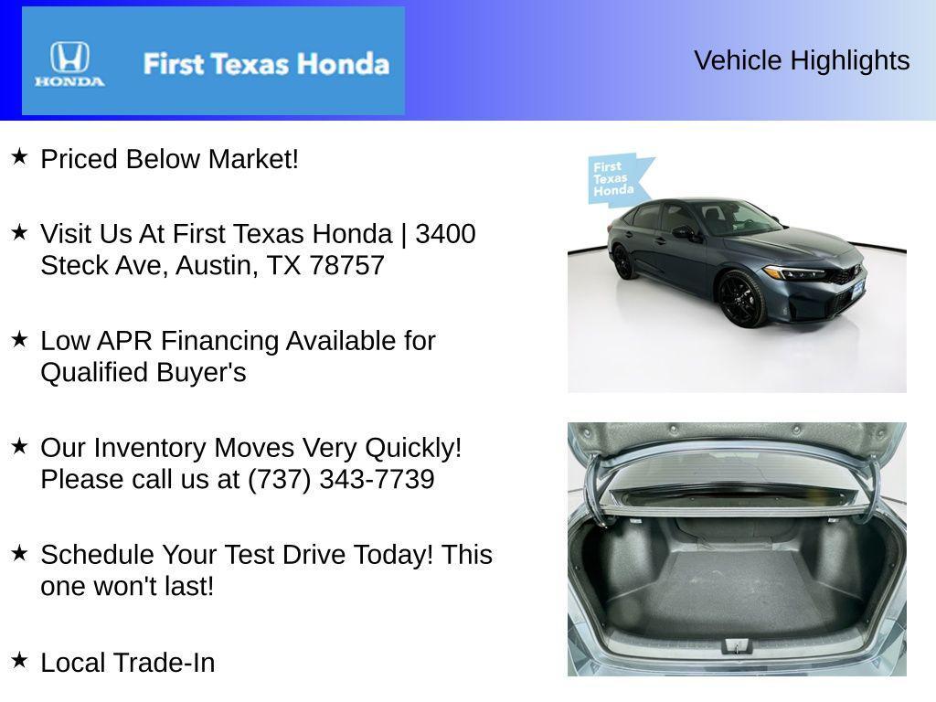 new 2026 Honda Civic car, priced at $27,790