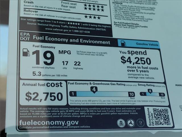 new 2025 Toyota Tundra car, priced at $75,978