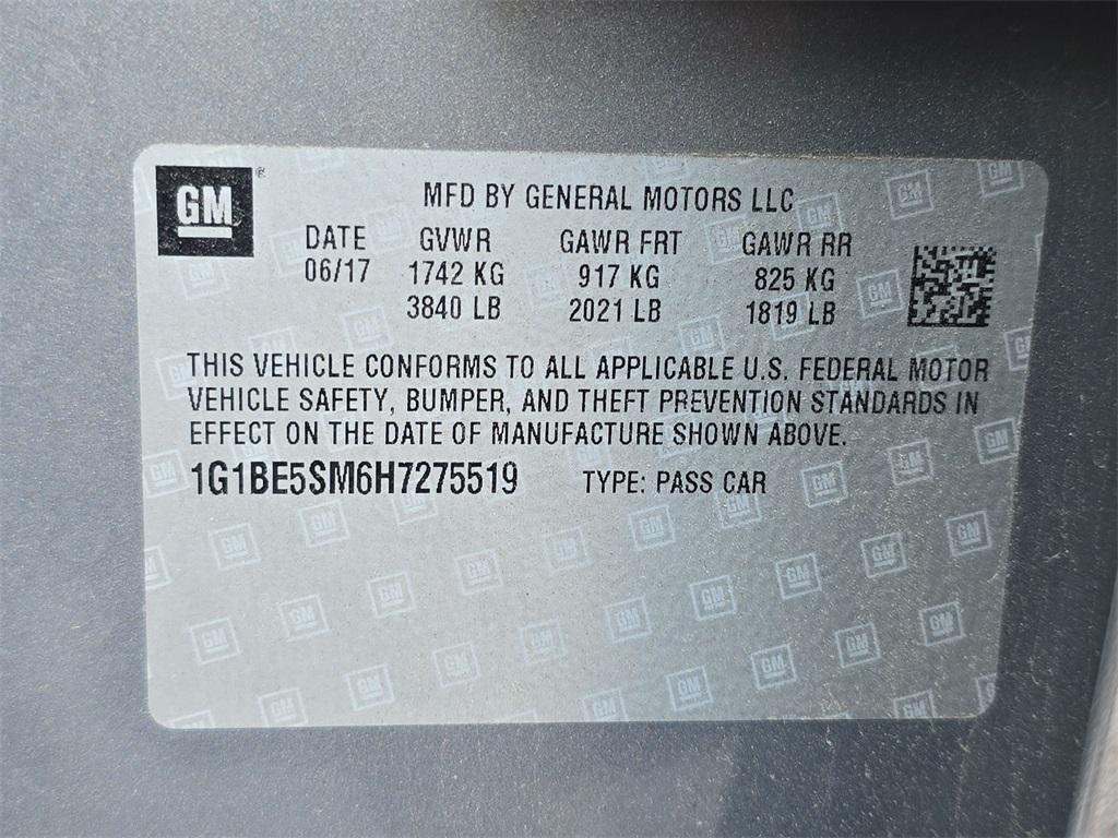 used 2017 Chevrolet Cruze car, priced at $12,586