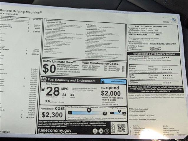 new 2025 BMW X1 car, priced at $54,325