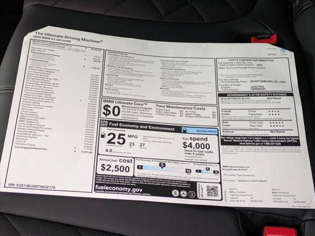 new 2026 BMW X5 car, priced at $71,075