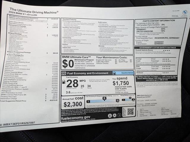 new 2024 BMW X1 car, priced at $49,875