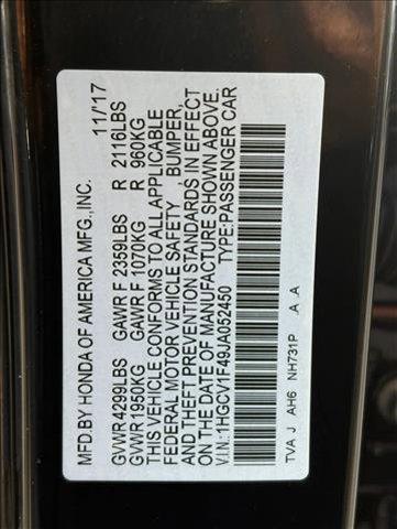 used 2018 Honda Accord car, priced at $14,500