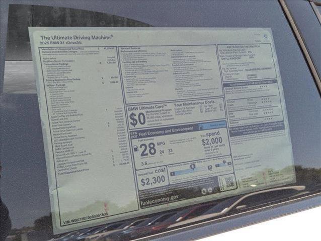 new 2025 BMW X1 car, priced at $49,605