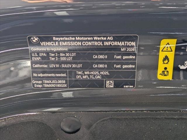 new 2026 BMW X6 car, priced at $92,075