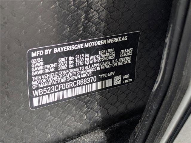 new 2024 BMW iX car, priced at $97,710