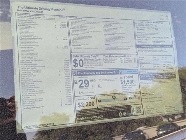 new 2025 BMW X3 car, priced at $64,185