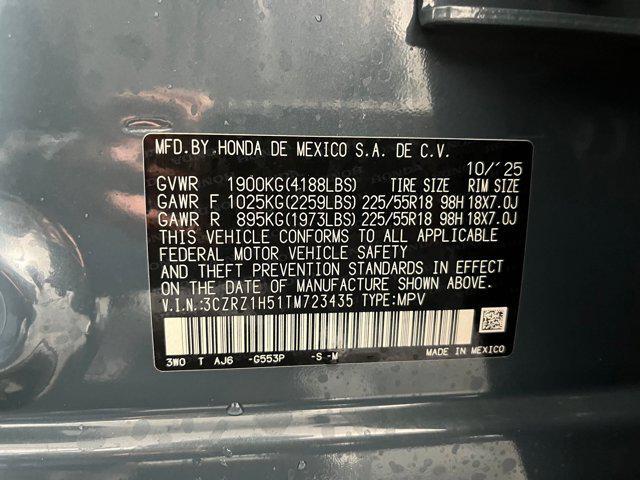 new 2026 Honda HR-V car, priced at $27,391