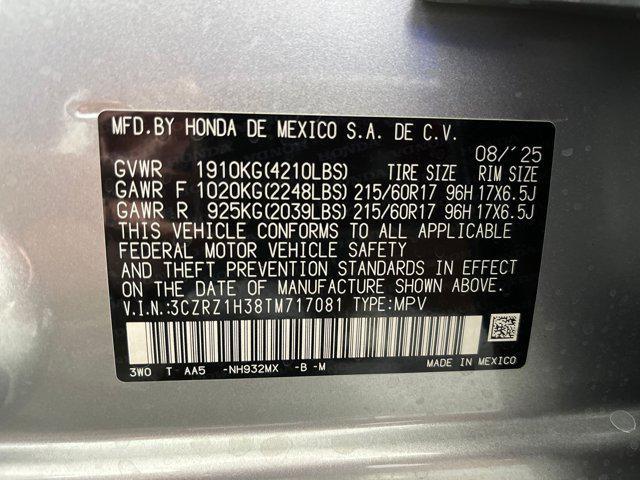 new 2026 Honda HR-V car, priced at $26,551