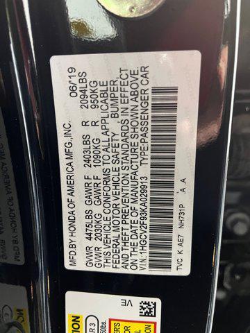 used 2019 Honda Accord car, priced at $19,999