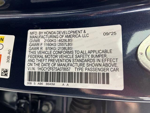 new 2025 Honda Accord Hybrid car, priced at $33,331