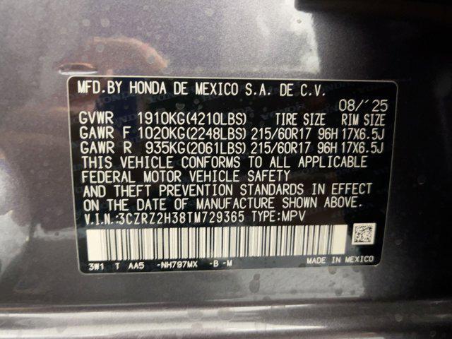 new 2026 Honda HR-V car, priced at $26,991