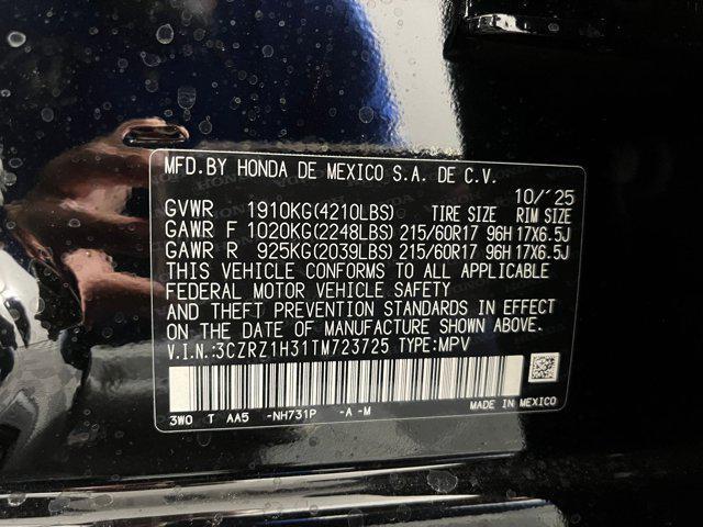 new 2026 Honda HR-V car, priced at $25,491