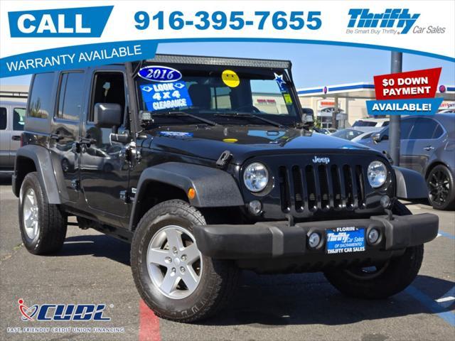 used 2016 Jeep Wrangler Unlimited car, priced at $20,988