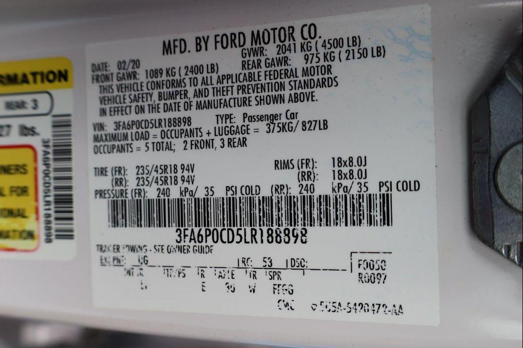 used 2020 Ford Fusion car, priced at $16,999