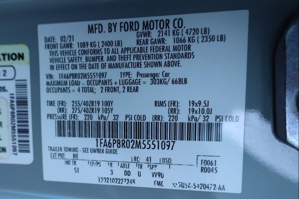 used 2021 Ford Mustang car, priced at $52,999