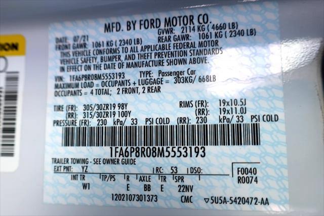 used 2021 Ford Mustang car, priced at $51,999