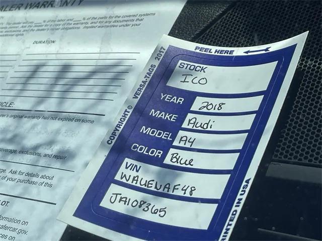 used 2018 Audi A4 car, priced at $17,871