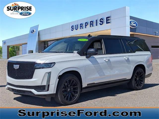 used 2021 Cadillac Escalade ESV car, priced at $54,734