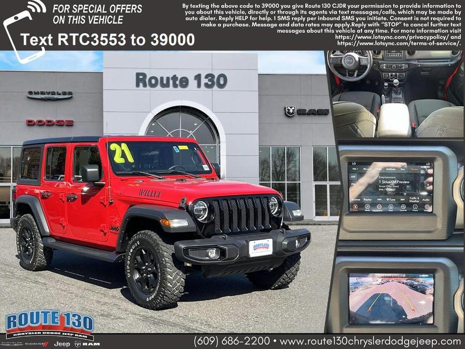 used 2021 Jeep Wrangler Unlimited car, priced at $32,479