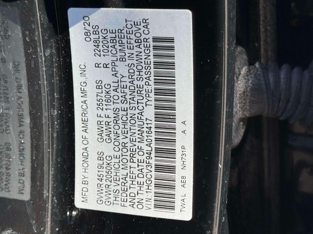 used 2020 Honda Accord Hybrid car, priced at $22,991