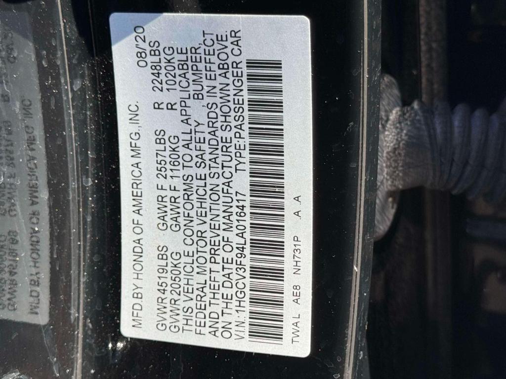 used 2020 Honda Accord Hybrid car, priced at $22,419