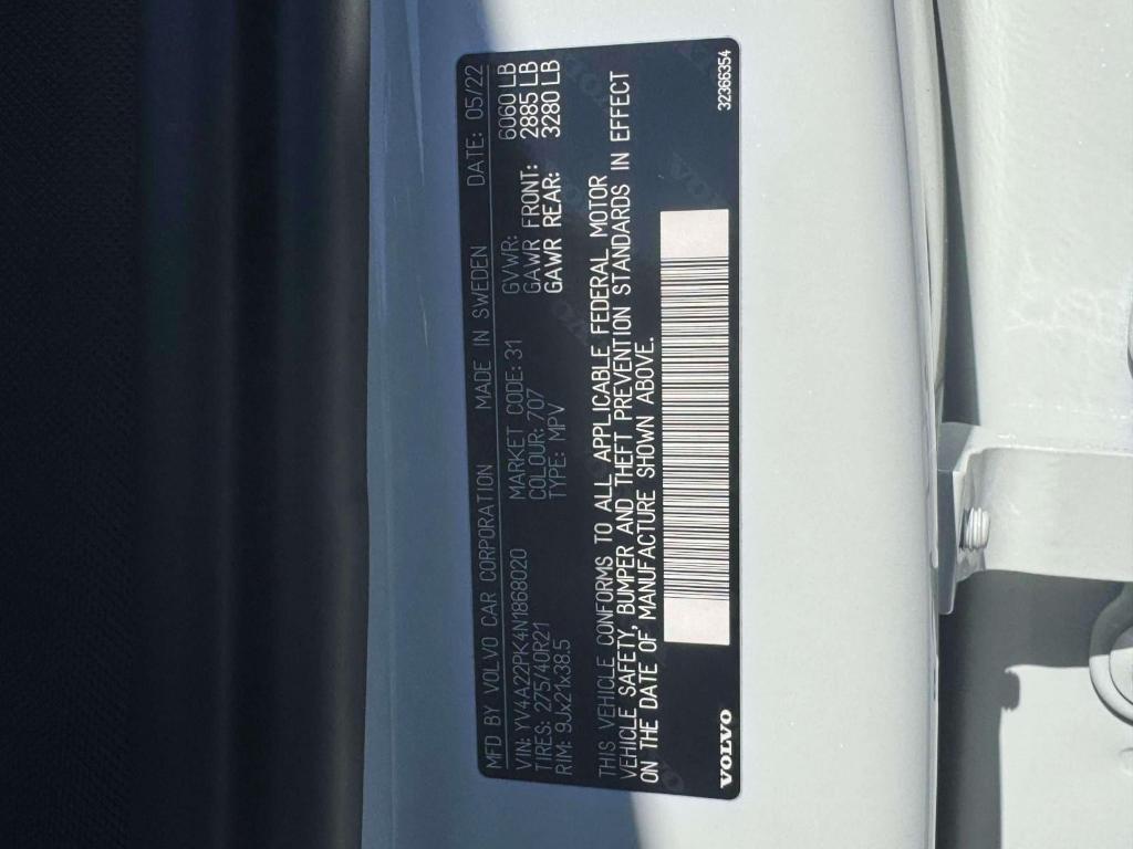 used 2022 Volvo XC90 car, priced at $33,695