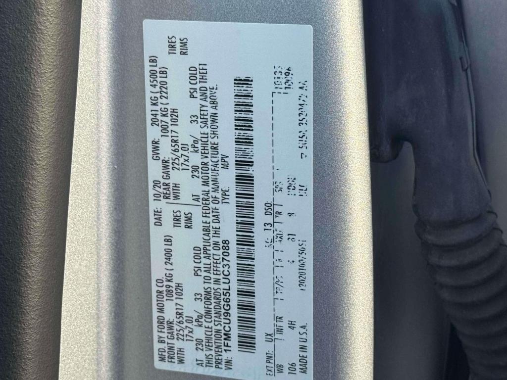 used 2020 Ford Escape car, priced at $15,295