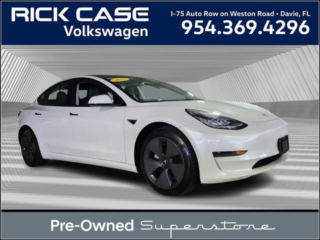 used 2021 Tesla Model 3 car, priced at $24,492